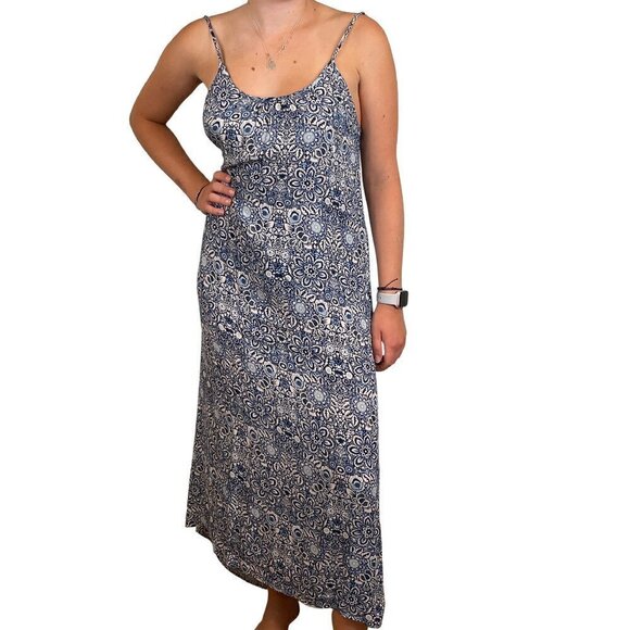 Show Me Your Mumu Floral Maxi Dress Blue Size Small - Picture 2 of 9